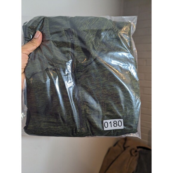 Alphalete Top Men Sz L Dark Long Sleeve Athletic Pullover 1/4 Zip Activewear - Picture 9 of 9